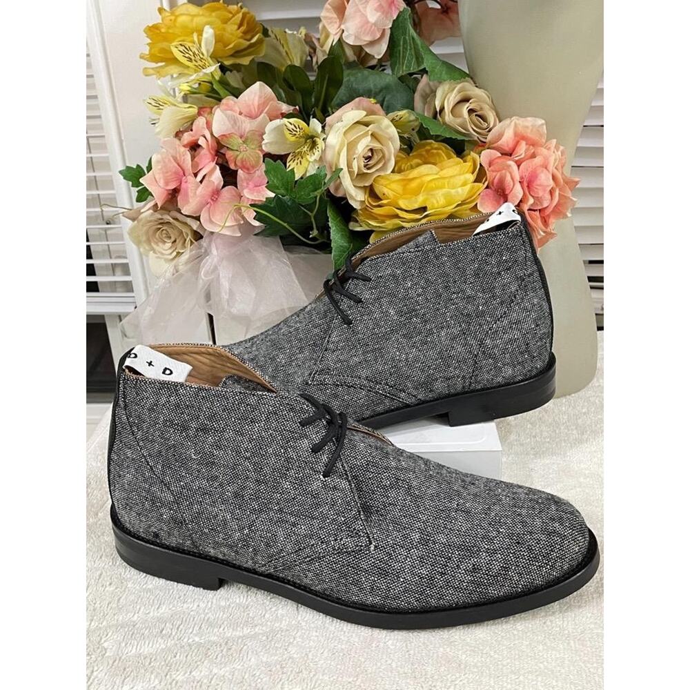 NWOB DUKE & DEXTER GREY TWEED LEWIS HARLEY CHUKKA BOOT 12 (MENS800